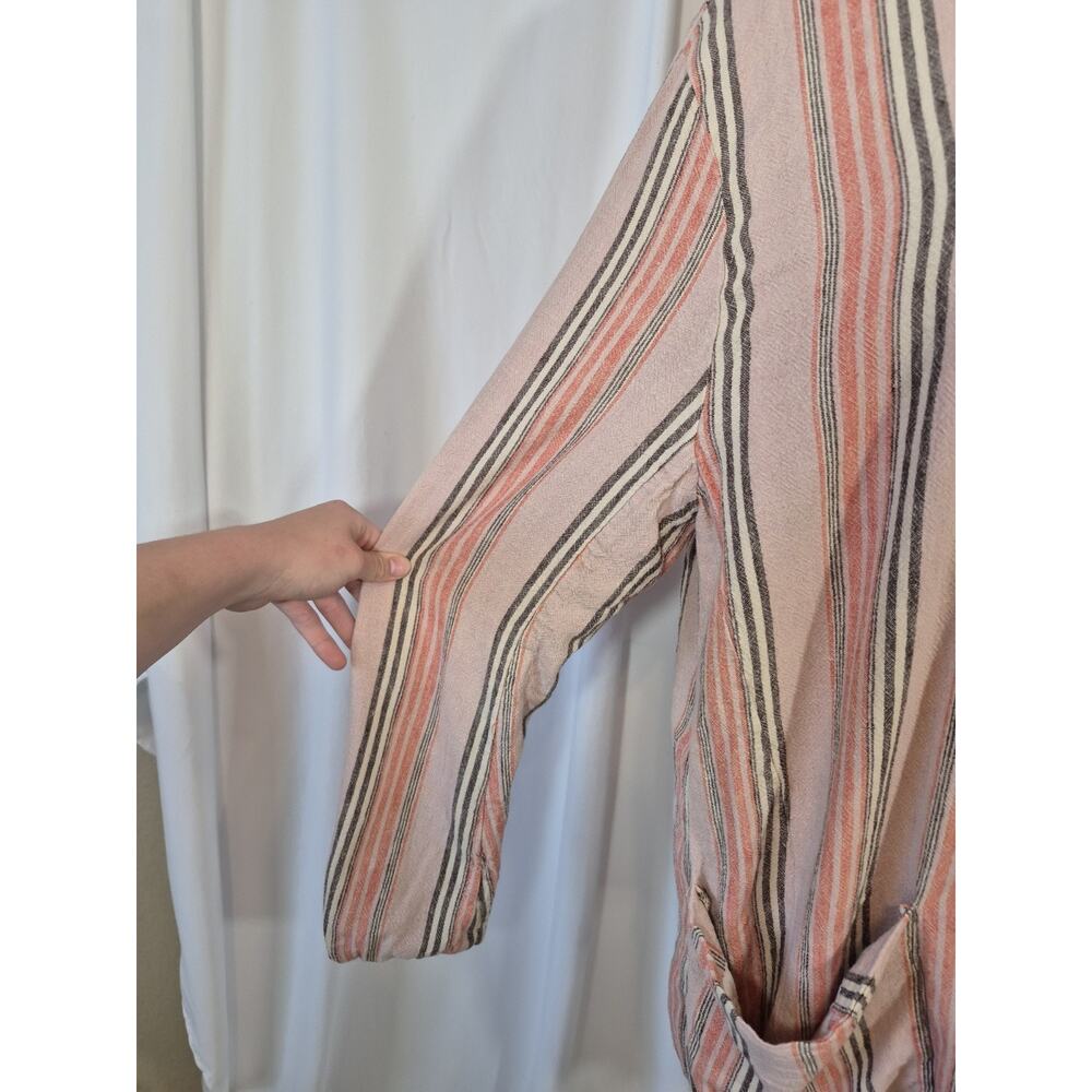 Free People Simply Stripe Oversized Linen Blazer Medium - Picture 4 of 10